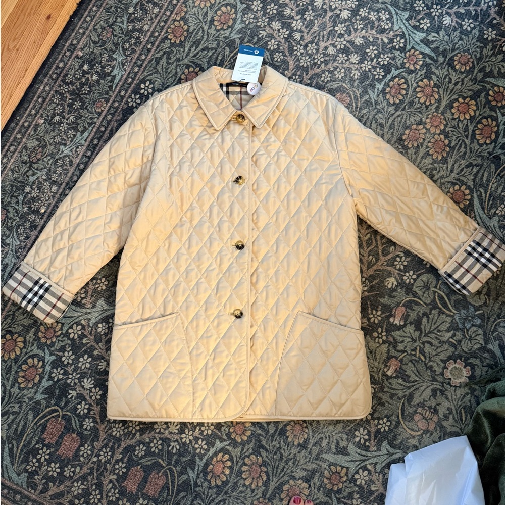 Burberry Beige Quilted Women's Jacket